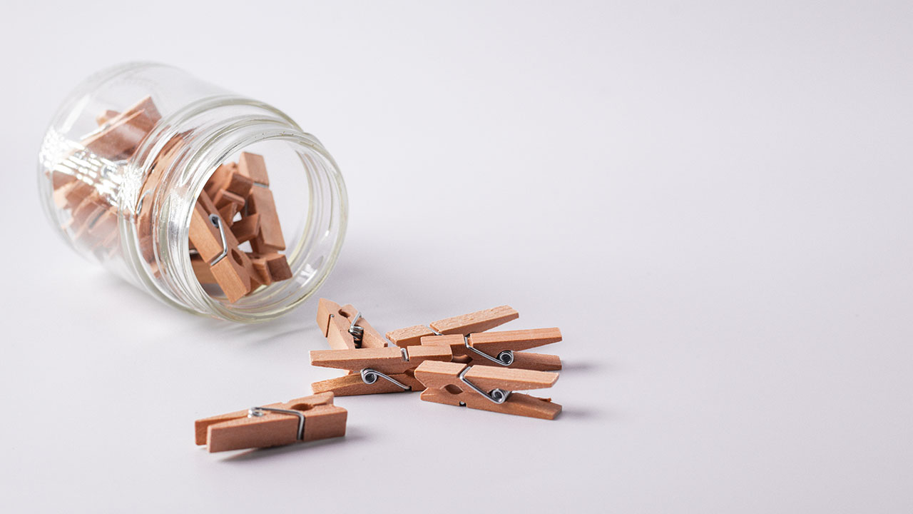Clothespins in Jars