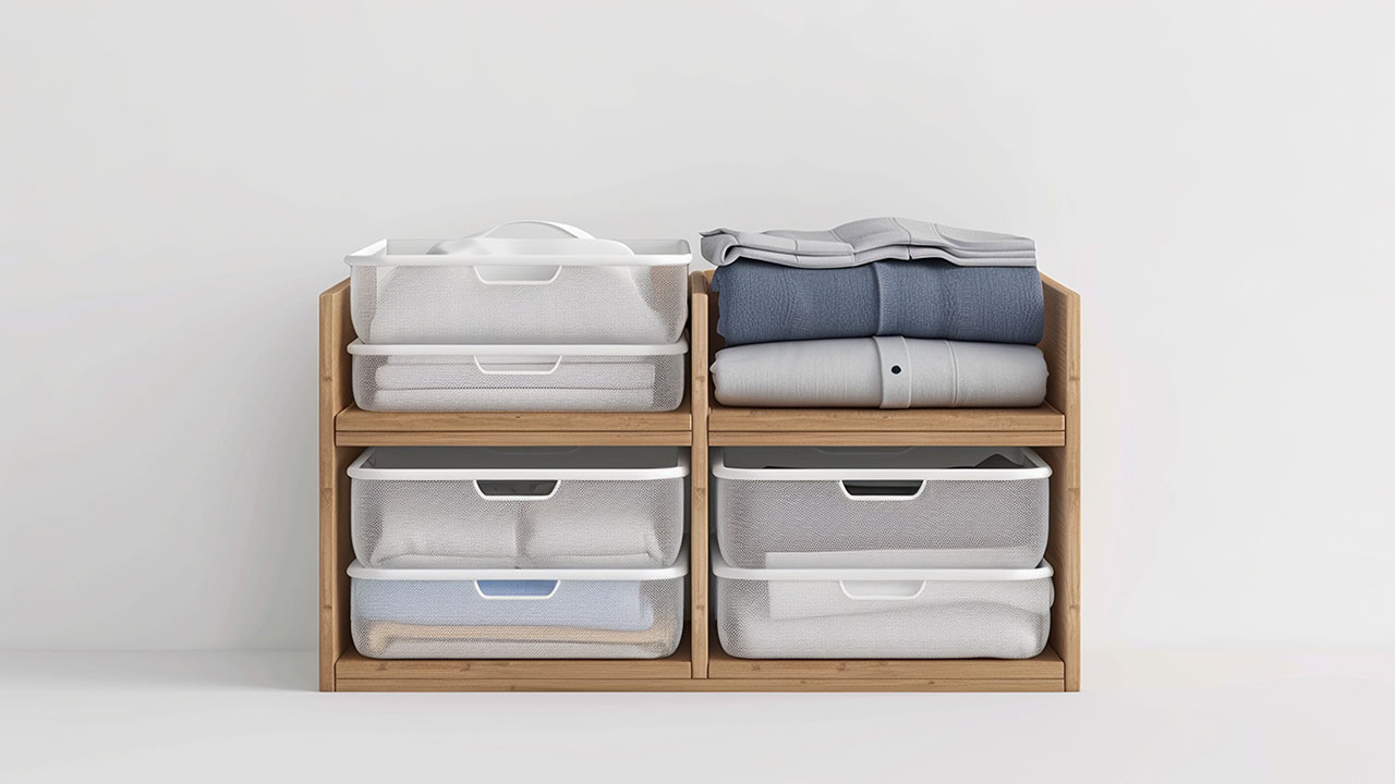 Plastic Bins for Seasonal Clothes