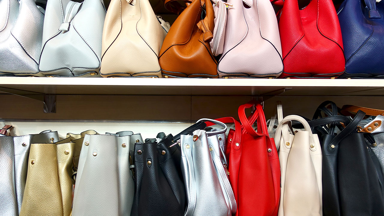 Store Bags and Handbags in Storage Bins