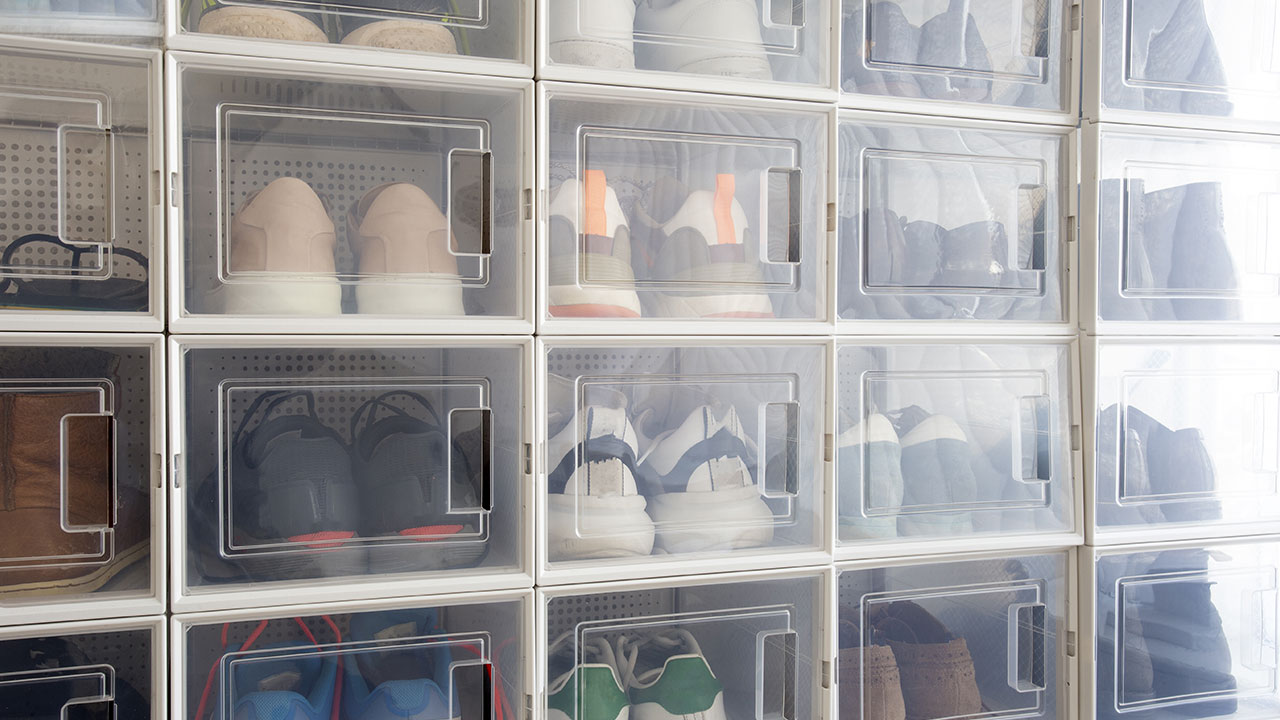 Store Shoes in Clear Storage Bins