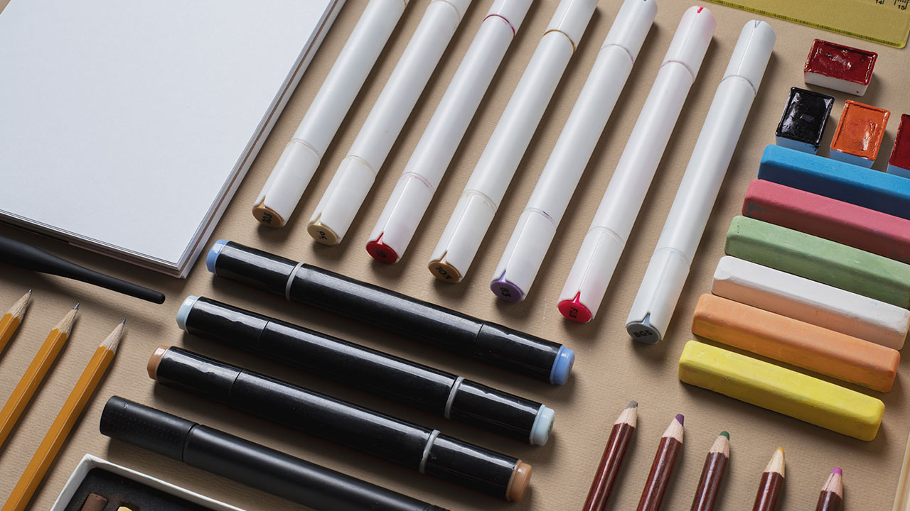 Pencils, Pens, and Markers
