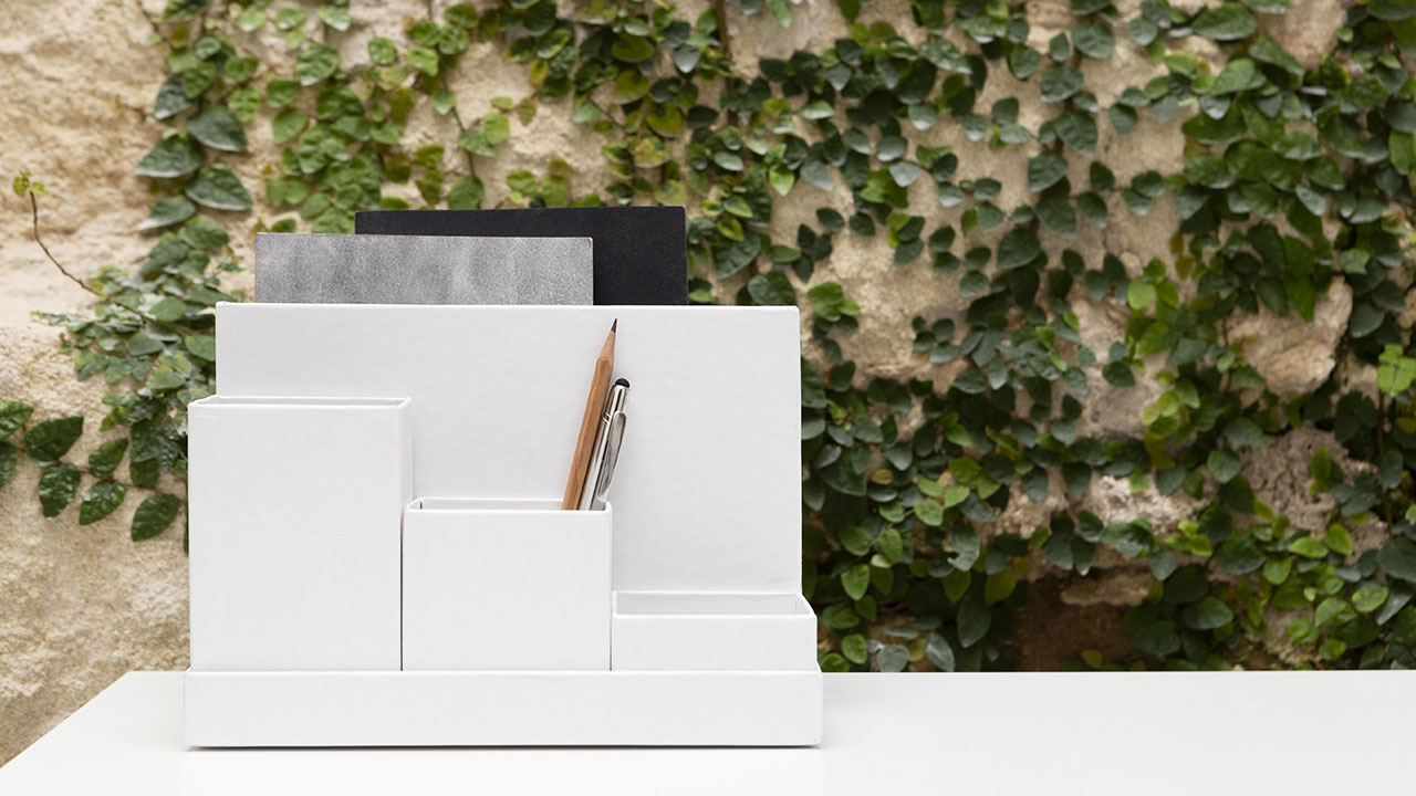 DIY Desk Organizer Using Plastic Trays